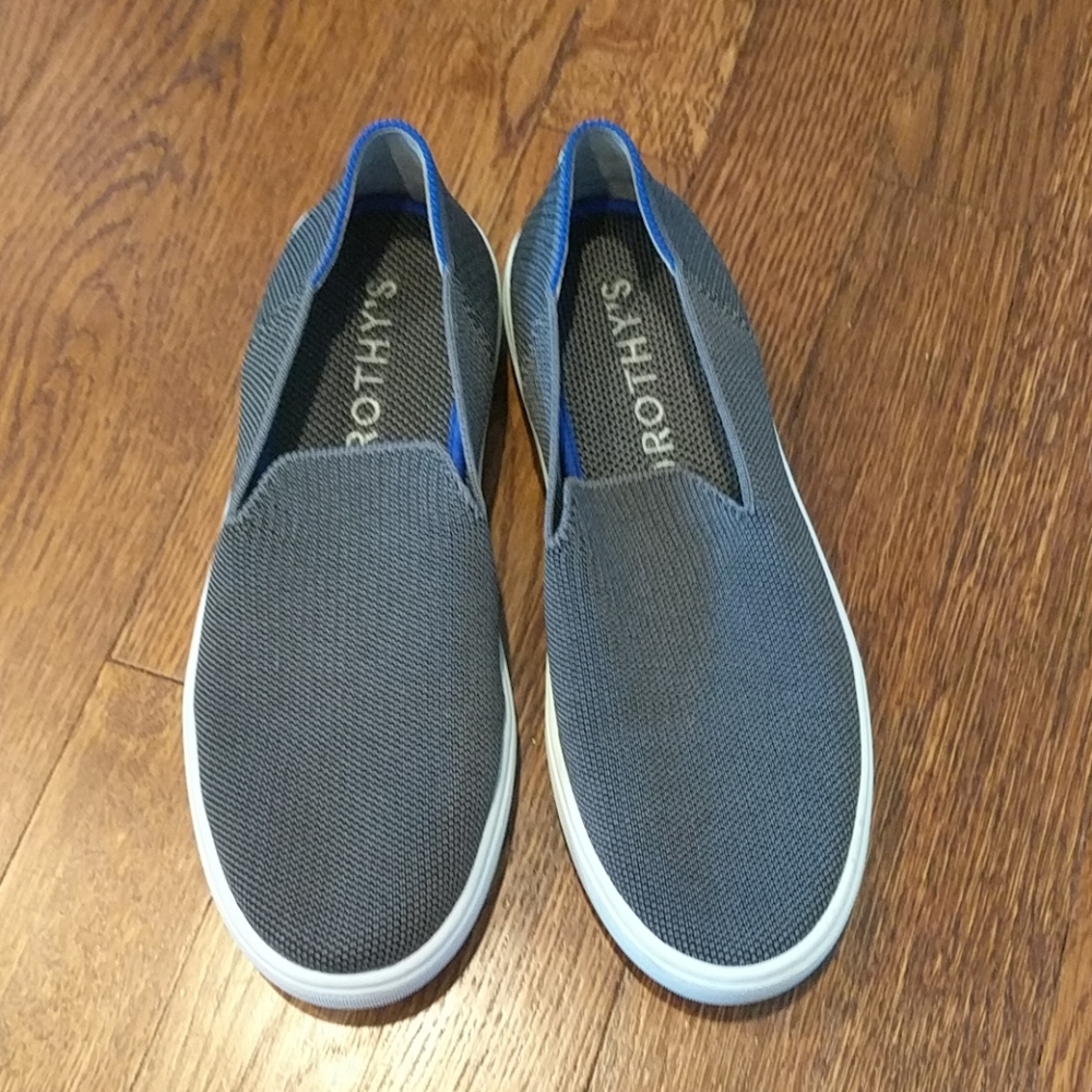 EUC Rothy's steel grey sneakers